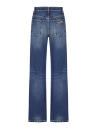 Miu Miu Miu Miu Women Wide-Leg Jeans In Délavé-Effect Denim