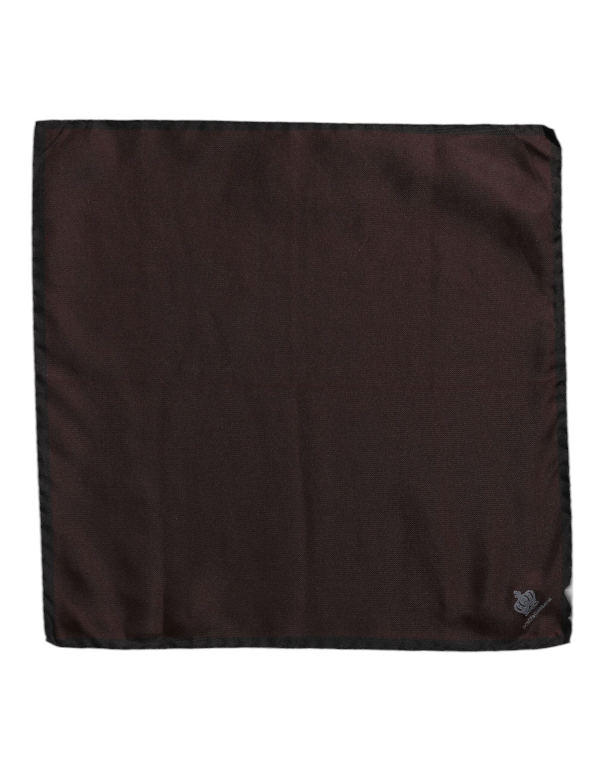 Dolce & Gabbana Brown DG Crown Silk Square Men Foulard Men's Scarf