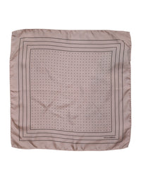 Dolce & Gabbana Beige Dotted Silk Square Men Foulard Men's Scarf
