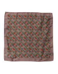 Dolce & Gabbana Brown Chilis Silk Square Men Foulard Men's Scarf