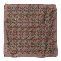 Dolce & Gabbana Brown Chilis Silk Square Men Foulard Men's Scarf