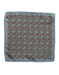 Dolce & Gabbana Gray Chilis Silk Square Men Foulard Men's Scarf