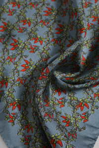 Dolce & Gabbana Gray Chilis Silk Square Men Foulard Men's Scarf