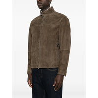 Brioni Brown Jackets - Leather Jackets Men