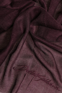 Dolce & Gabbana Maroon Cashmere Neck Warmer Wrap Shawl Men's Scarf