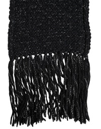Dolce & Gabbana Black Cashmere Neck Warmer Wrap Shawl Men's Scarf