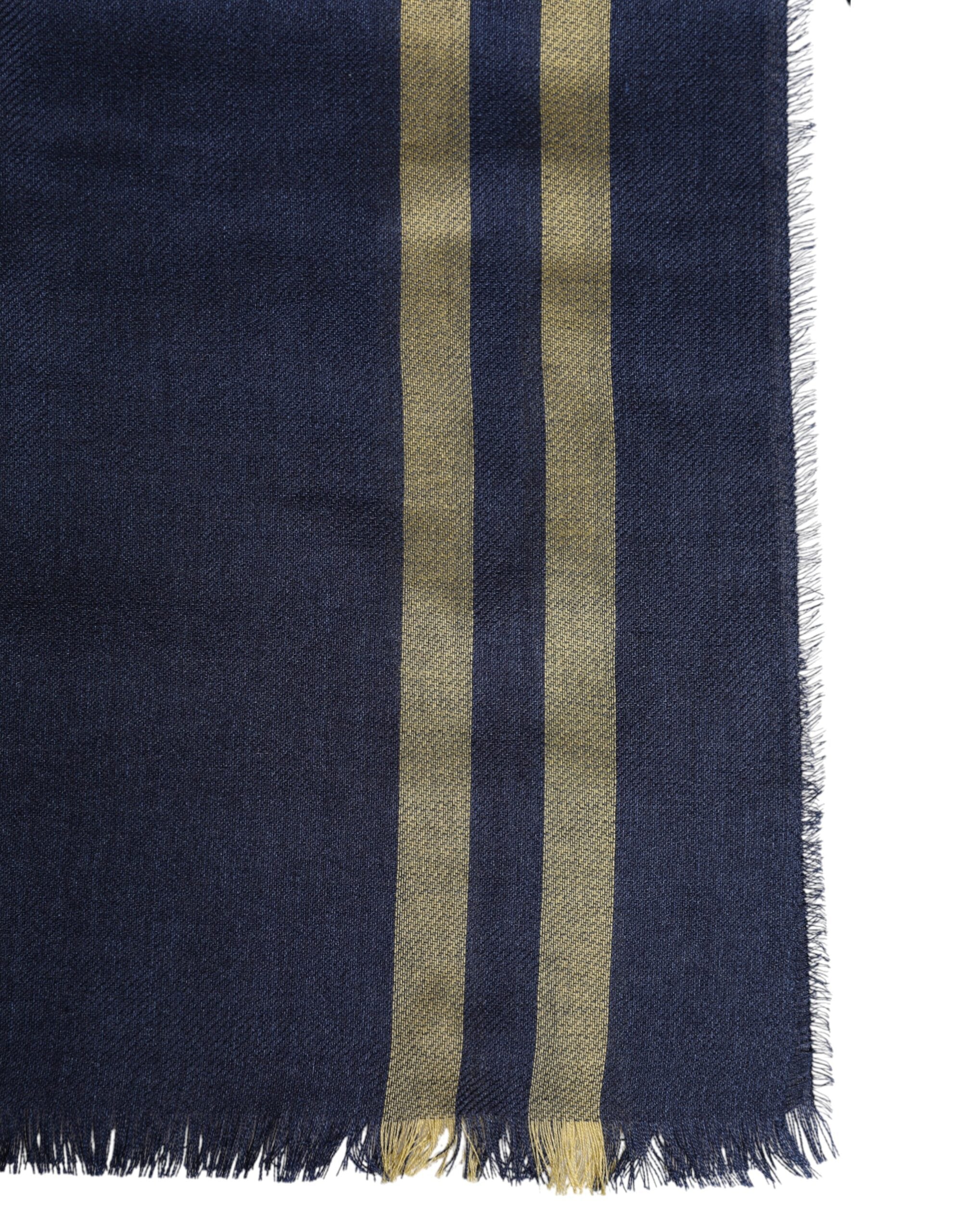 Dolce & Gabbana Blue Cashmere Neck Warmer Wrap Shawl Men's Scarf