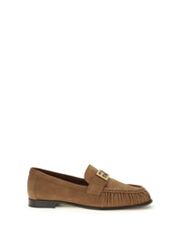 Fendi Women Suede Loafers