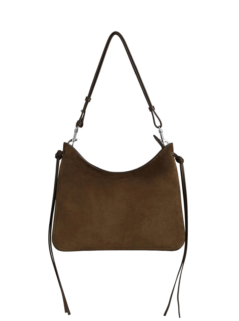 Phoebe Philo Women Khaki Suede Gig Bag