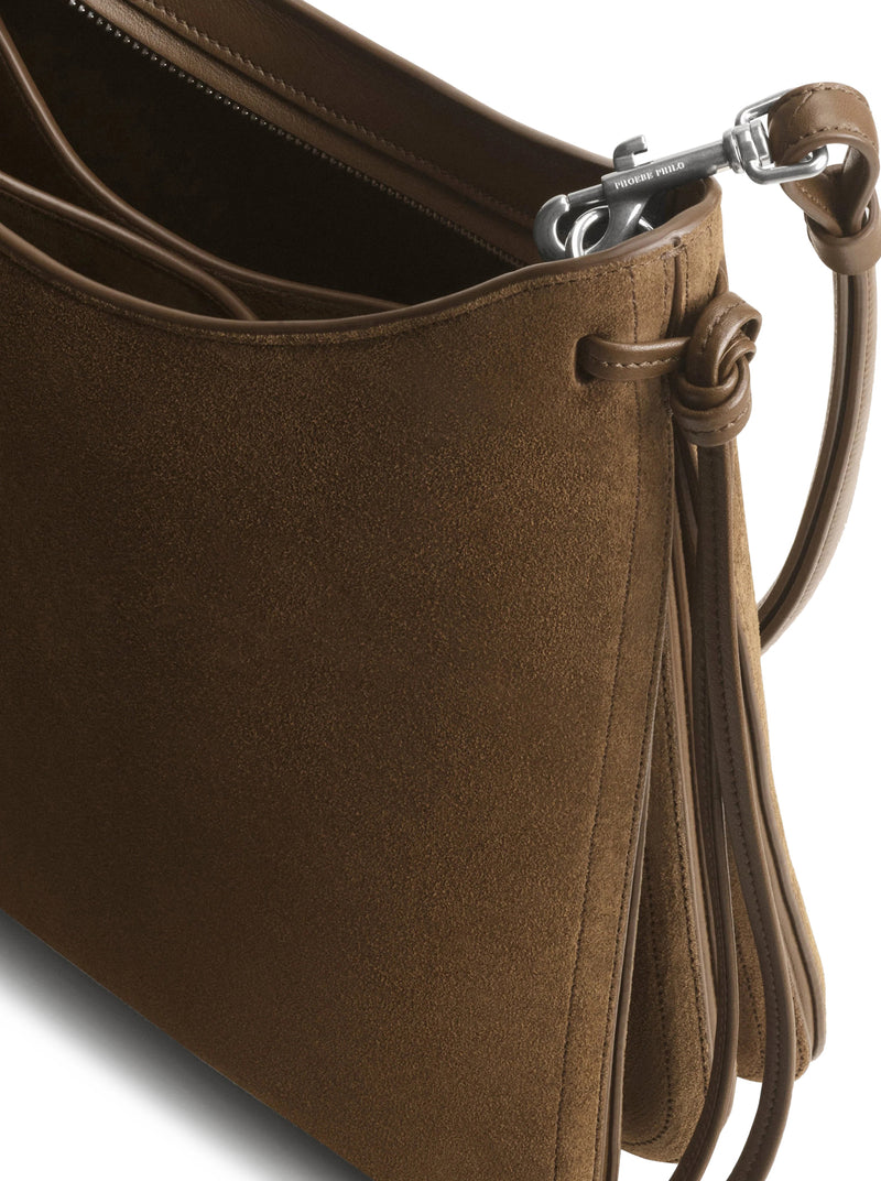 Phoebe Philo Women Khaki Suede Gig Bag