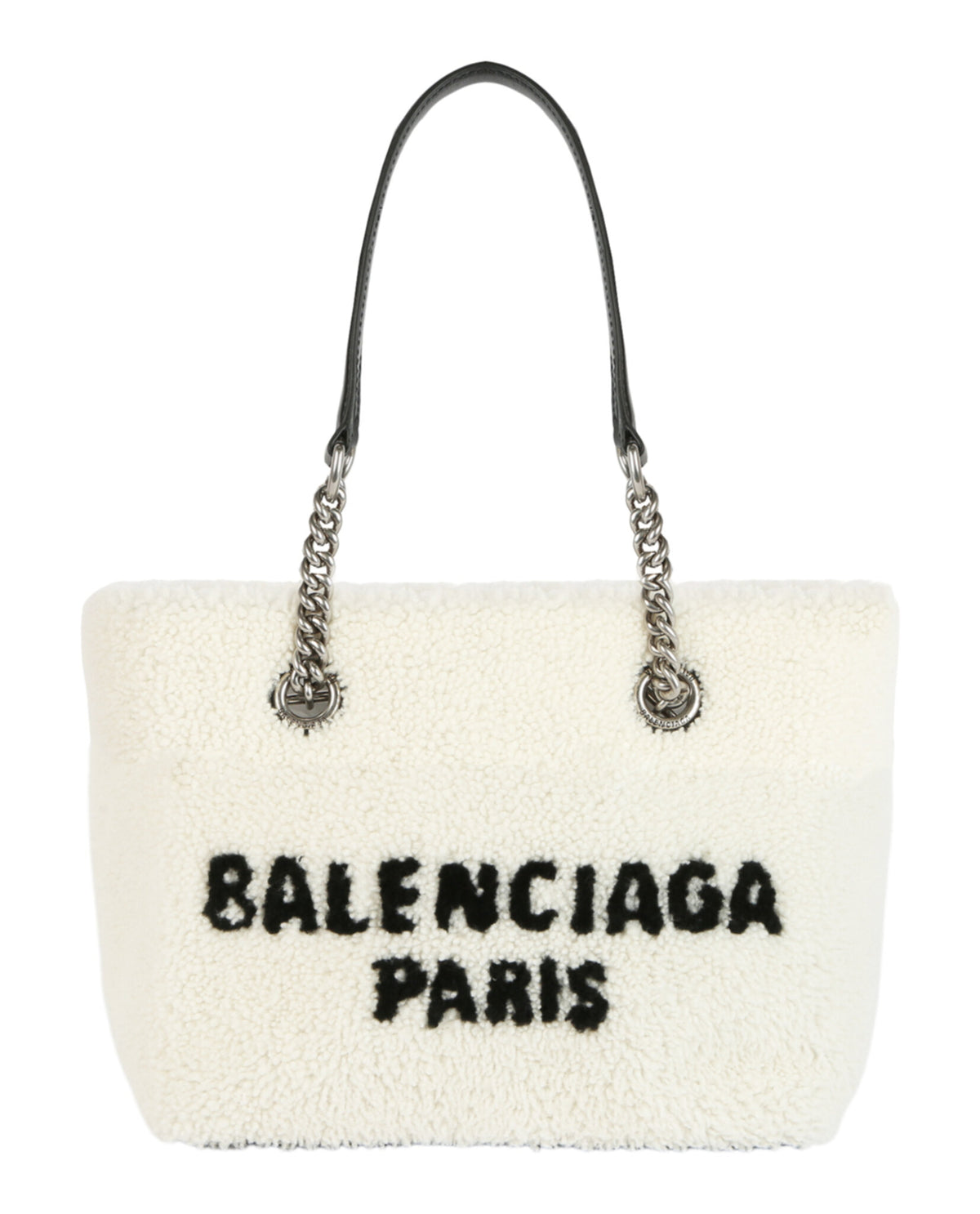 Balenciaga Womens Shearling Duty Free Tote