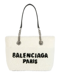 Balenciaga Womens Shearling Duty Free Tote