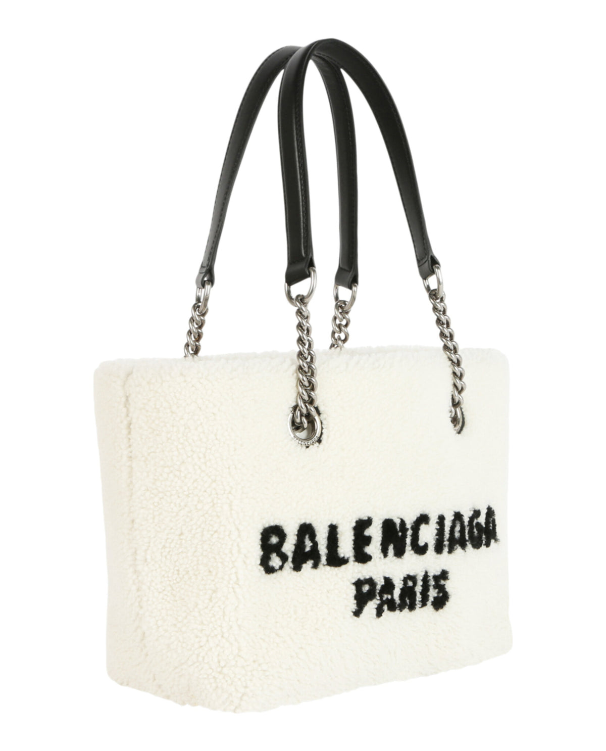 Balenciaga Womens Shearling Duty Free Tote