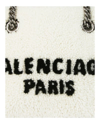 Balenciaga Womens Shearling Duty Free Tote
