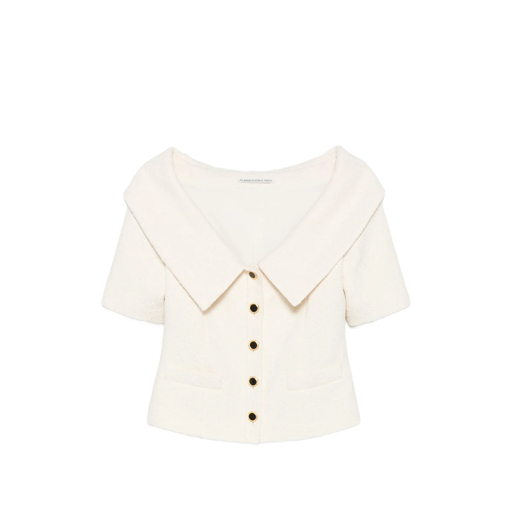 Alessandra Rich Neutrals Jackets - Tweed Jackets Women
