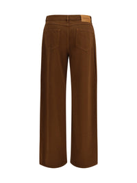 Max Mara Studio Women Baggy Pants In Pure Cotton Satin