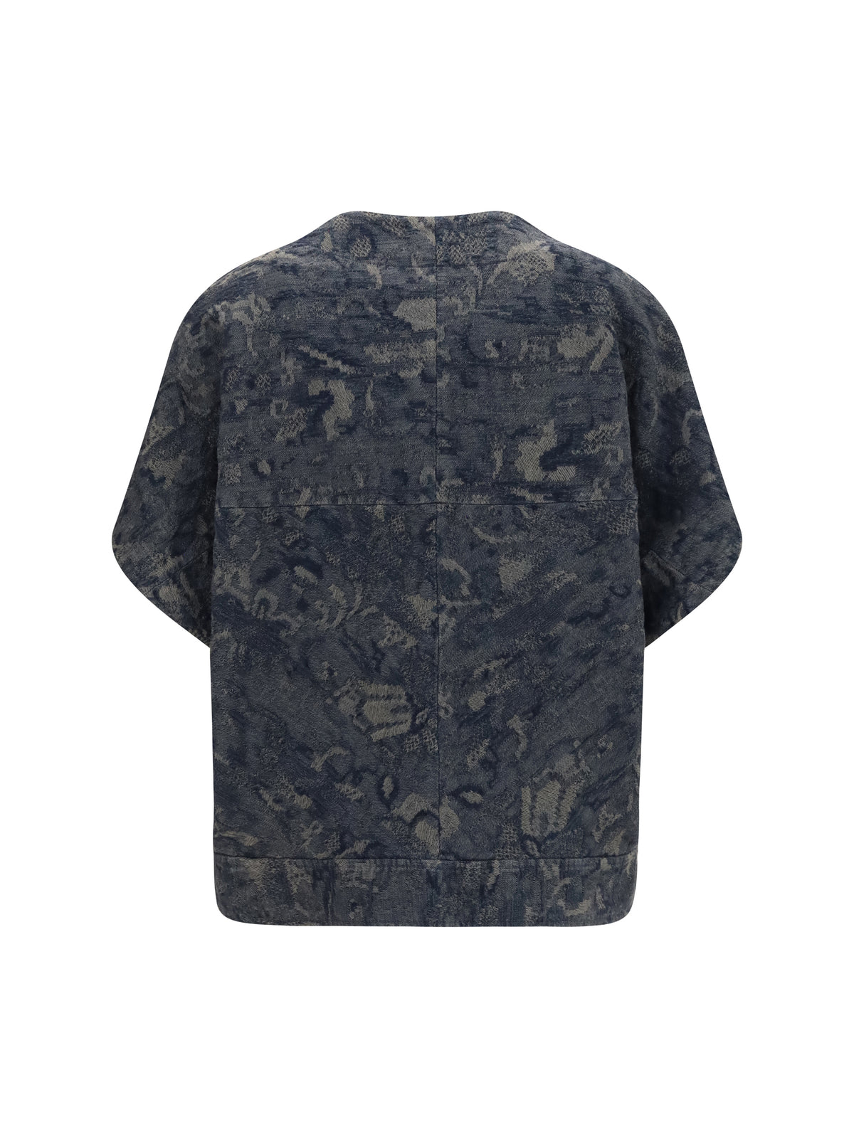 Giorgio Armani Women Jacket In Oversized Floral Jacquard Denim