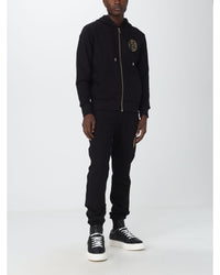 Versace Jeans Couture Joggers with Gold Logo Detail Men Black Pants