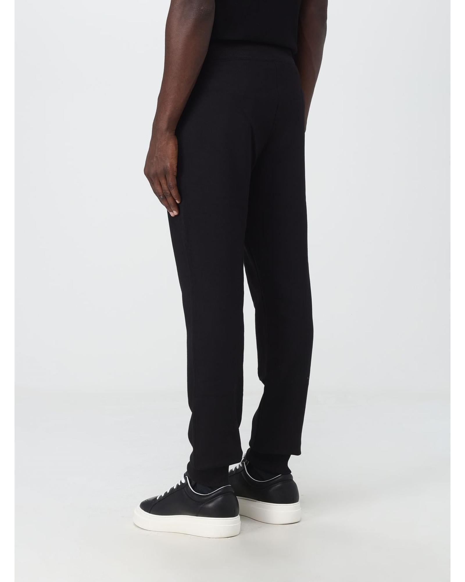 Versace Jeans Couture Joggers with Gold Logo Detail Men Black Pants