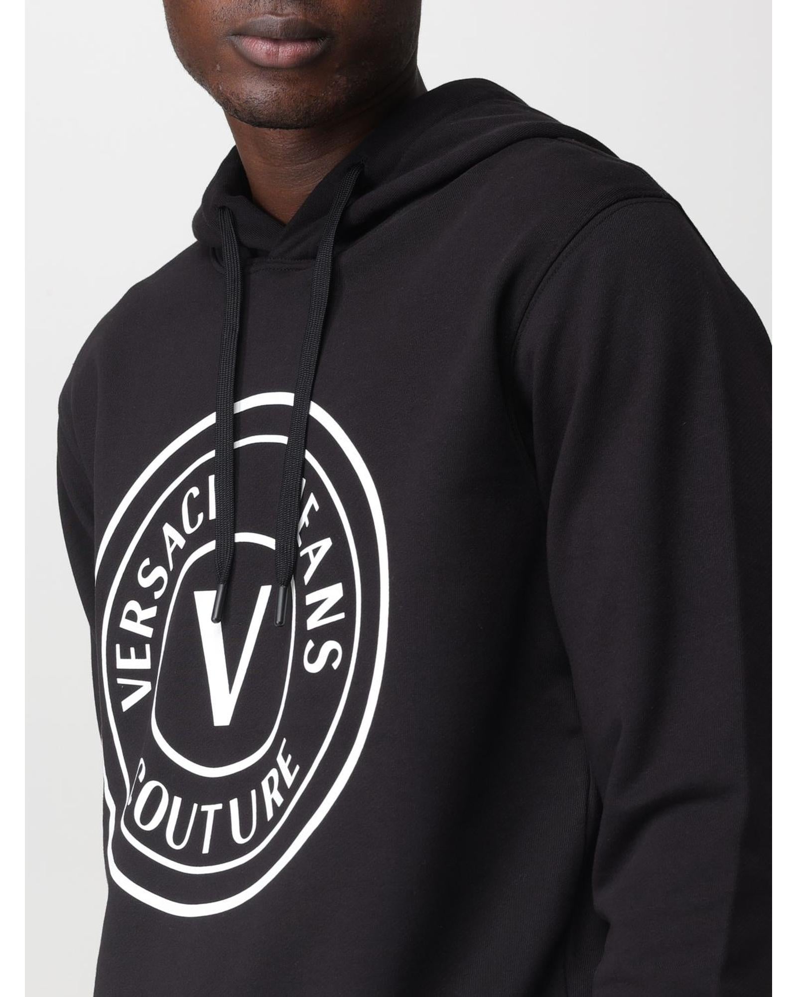 Versace Jeans Couture Hoodie Men Black Sweatshirts & Hoodies