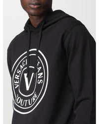 Versace Jeans Couture Hoodie Men Black Sweatshirts & Hoodies