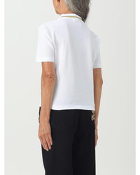 Versace Jeans Couture Polo Shirt with Circular Logo Women White Polo Shirts