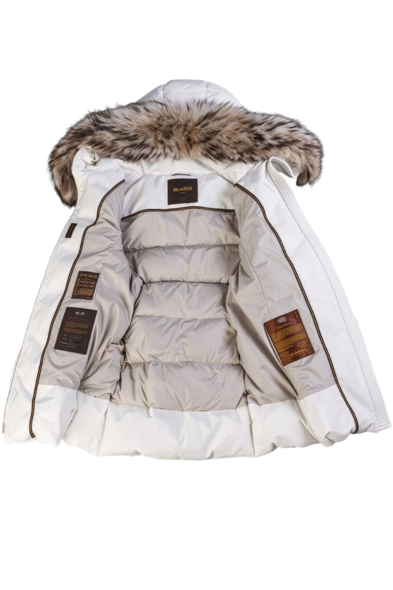 Moorer Moorer Akari-Stp Womens Hooded Quilted Coat Blanc