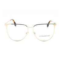 Victoria Beckham Eyeglasses Oval Full Rim, Gold Frame and Clear Demo Lenses Lens VB2121714