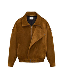 Saint Laurent Women Bomber Jacket In Vintage Split Leather