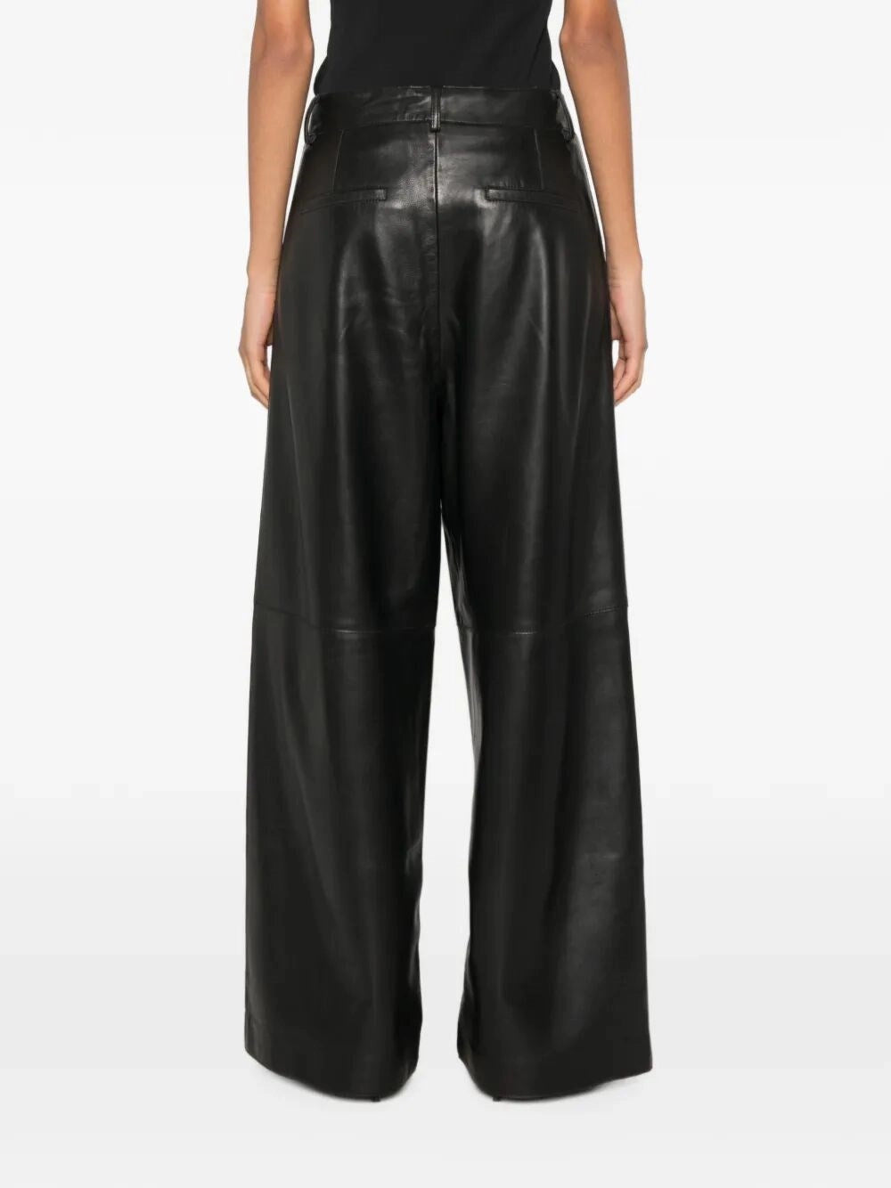 P.a.r.o.s.h. P.A.R.O.S.H. Women Leather Wide-Leg Pants