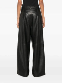 P.a.r.o.s.h. P.A.R.O.S.H. Women Leather Wide-Leg Pants
