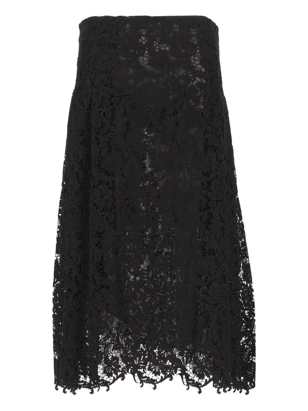 Fendi Women Macramé Lace Midi Skirt