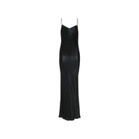 Saint Laurent Satin Long Dress Women