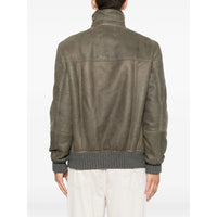 Brunello Cucinelli Brunello Cucinelli Green Jackets - Leather Jackets Men