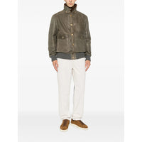 Brunello Cucinelli Brunello Cucinelli Green Jackets - Leather Jackets Men
