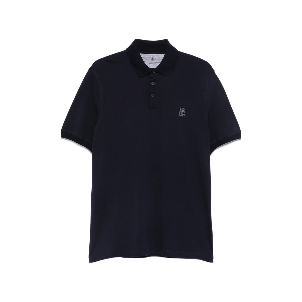 Brunello Cucinelli Brunello Cucinelli Blue Polo Shirts Men