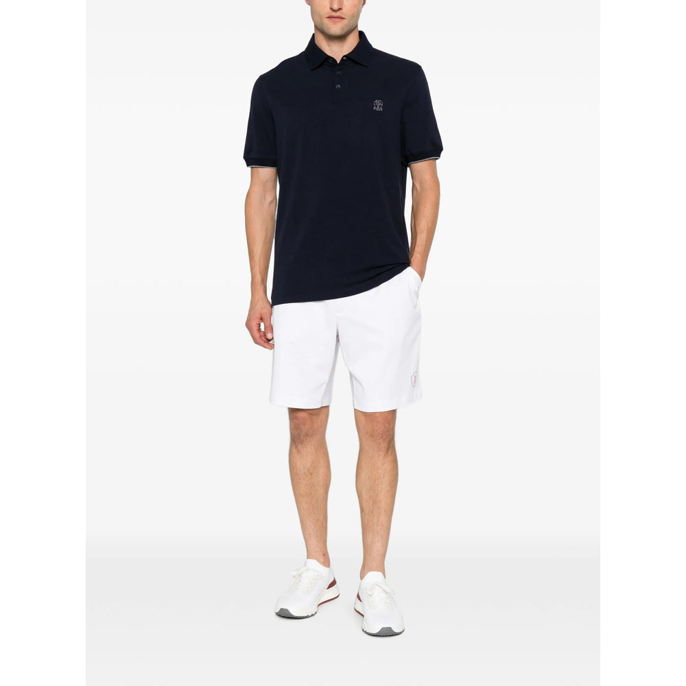 Brunello Cucinelli Brunello Cucinelli Blue Polo Shirts Men