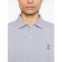 Brunello Cucinelli Grey Polo Shirts Men