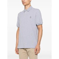 Brunello Cucinelli Grey Polo Shirts Men