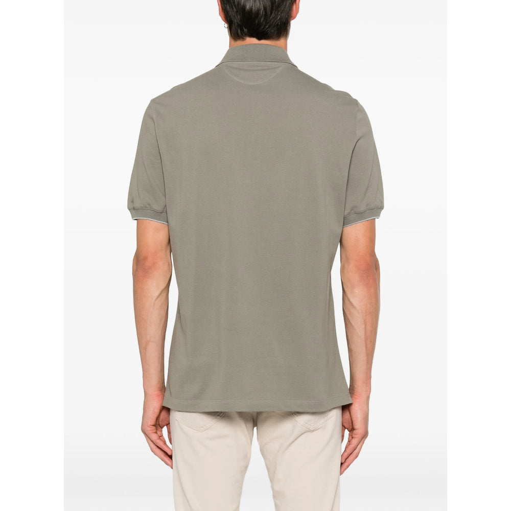 Brunello Cucinelli Green Polo Shirts Men