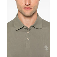 Brunello Cucinelli Green Polo Shirts Men