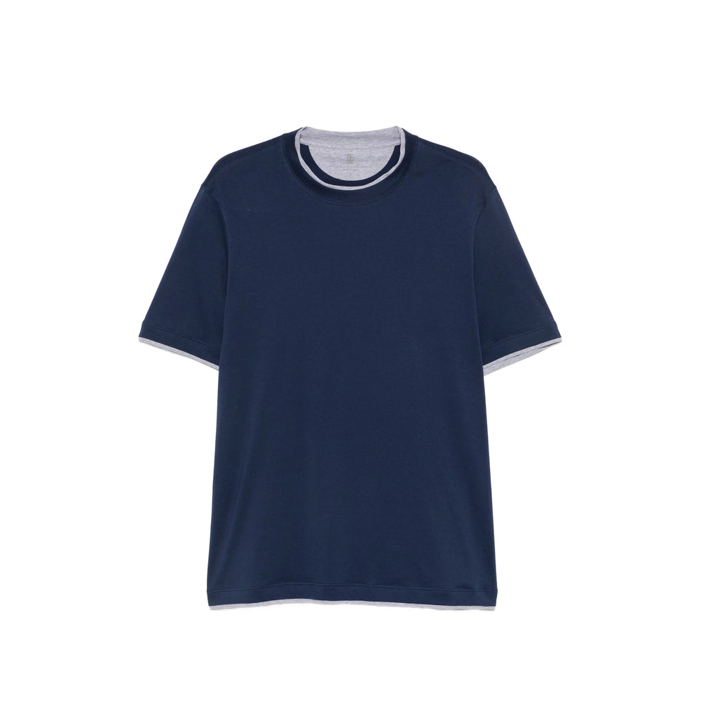 Brunello Cucinelli Brunello Cucinelli Blue T-Shirts & Vests - T-Shirts Men