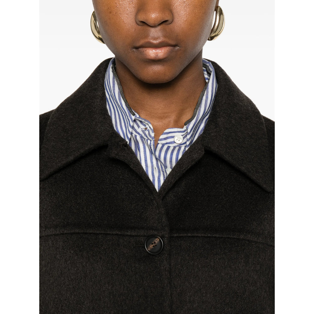 Brunello Cucinelli Brunello Cucinelli Brown Jackets - Cropped Jackets Women
