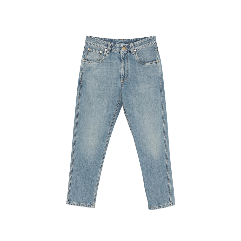 Brunello Cucinelli Brunello Cucinelli Blue Denim - Straight-Leg Jeans Women