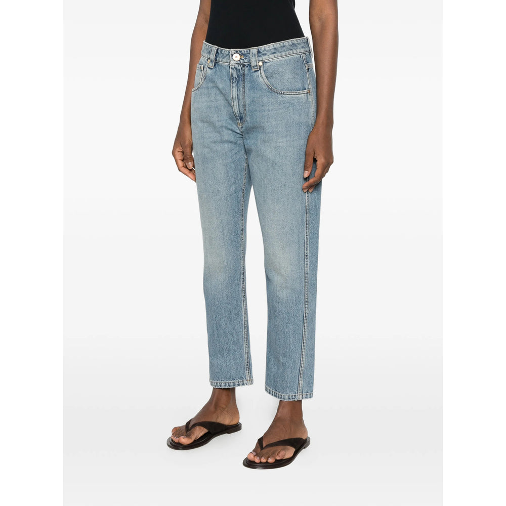 Brunello Cucinelli Brunello Cucinelli Blue Denim - Straight-Leg Jeans Women