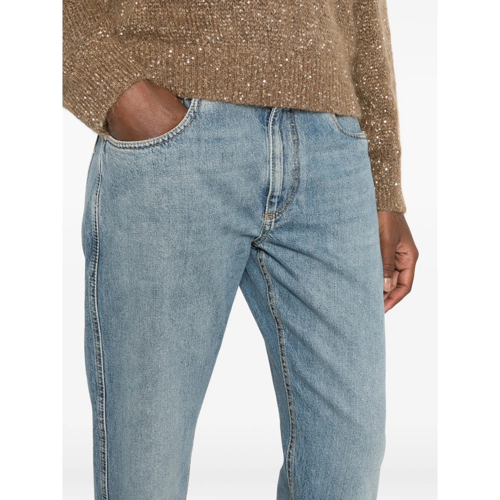 Brunello Cucinelli Brunello Cucinelli Blue Denim - Straight-Leg Jeans Women