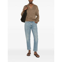 Brunello Cucinelli Brunello Cucinelli Blue Denim - Straight-Leg Jeans Women