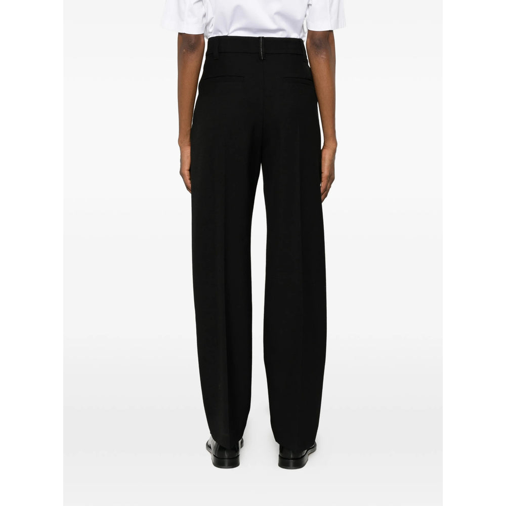 Brunello Cucinelli Black Trousers - Straight Trousers Women