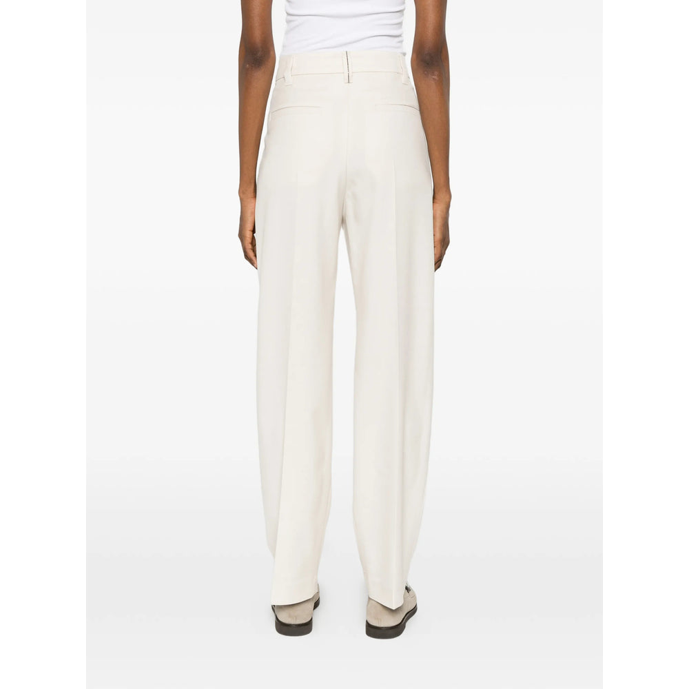 Brunello Cucinelli Neutrals Trousers - Straight Trousers Women