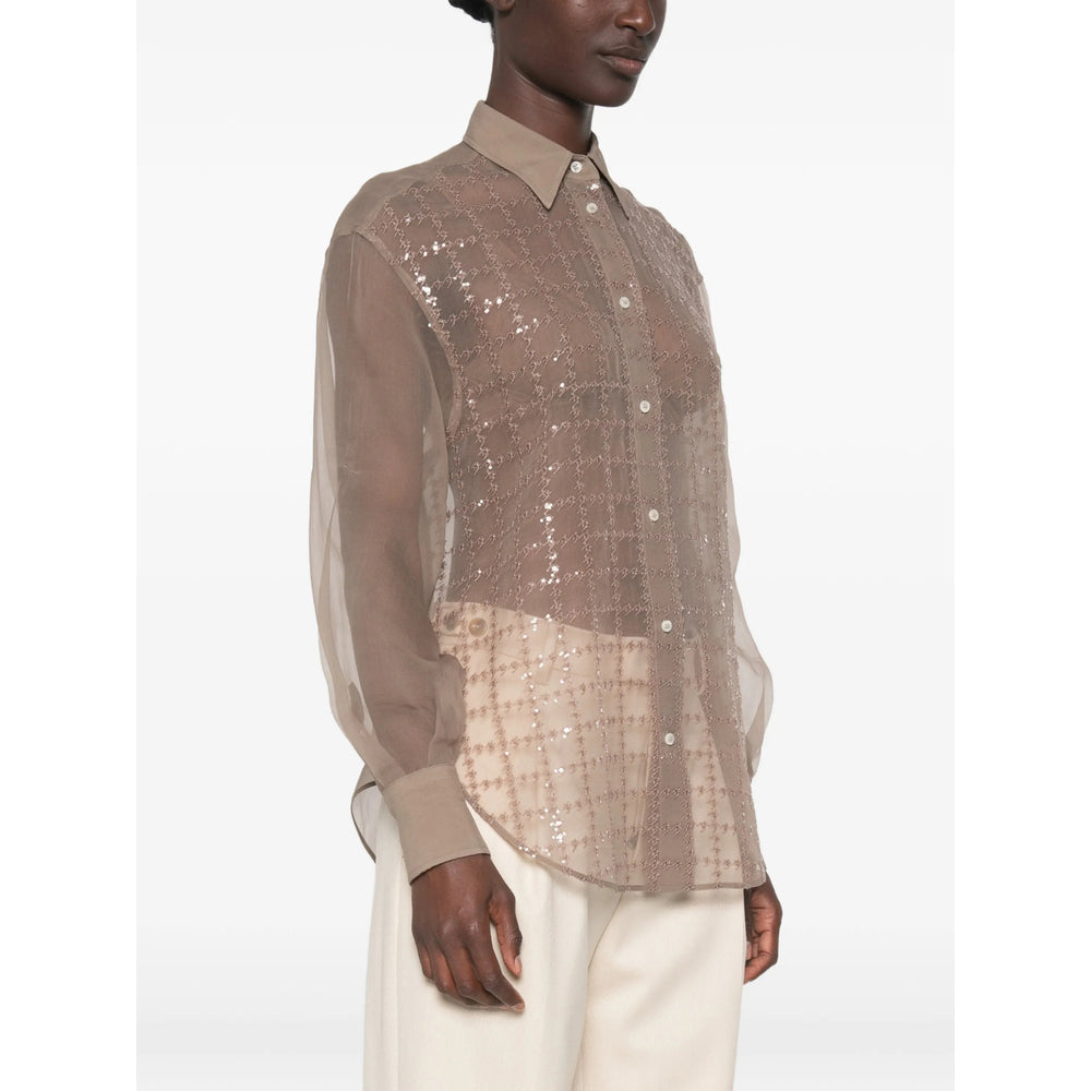 Brunello Cucinelli Brunello Cucinelli Brown Tops - Shirts Women